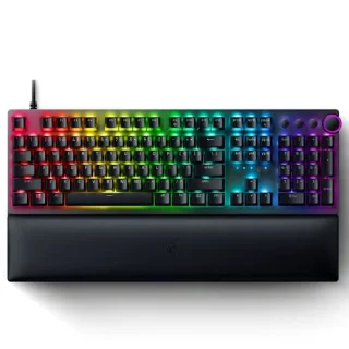 Razer Huntsman V2 - Gaming Wired Keyboard, Razer Purple Optical Clicky Switches, RGB Backlit, Black Color