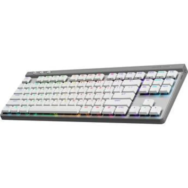 Logitech G515 LIGHTSPEED - Gaming Wired, Wireless, Bluetooth Wireless Keyboard, GL Tactile V2 Switches, RGB Backlit, Tenkeyless, White / Silver Color - Featured Image