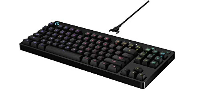 Logitech G Pro - Gaming Wired Keyboard, Romer-G Tactile Switches, RGB Backlit, Tenkeyless, Black Color - Featured Image
