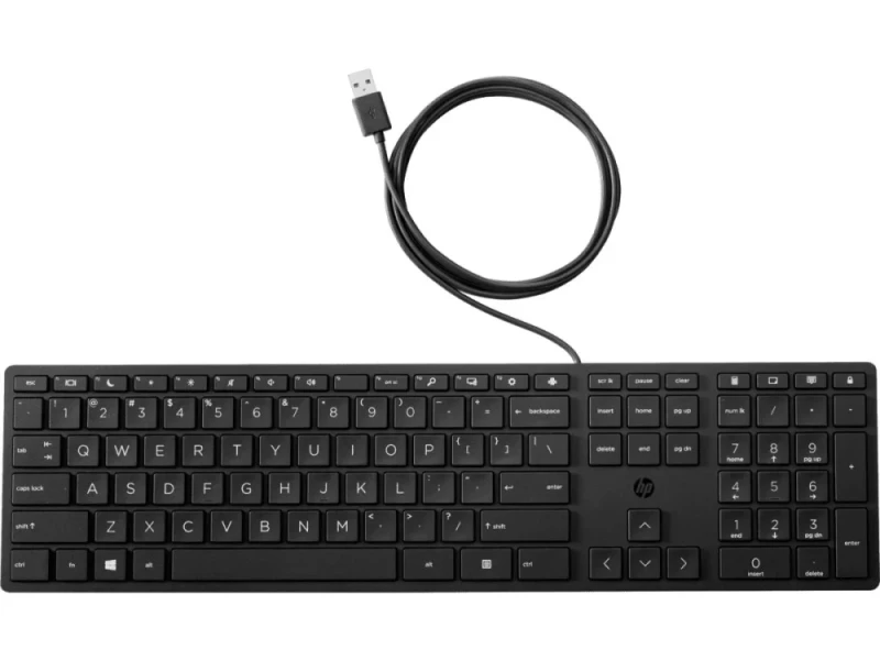 HP 320K - Standard Wired Keyboard, Black Color - Featured Image