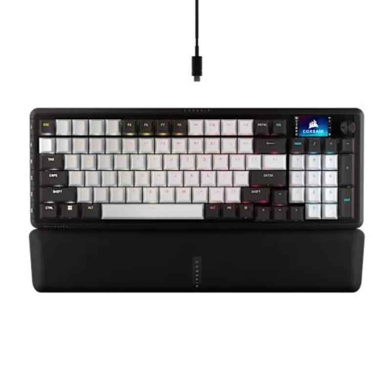 Corsair VANGUARD 96 - Gaming Wired Keyboard, Corsair MLX QUANTUM Switches, RGB Backlit, White / Black Color - Featured Image