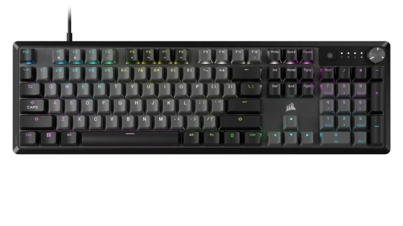 Corsair K70 CORE - Gaming Wired Keyboard, Corsair MLX Red Linear Switches, RGB Backlit, Gray / Black Color - Featured Image