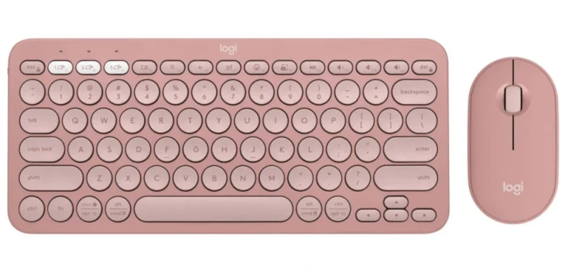 Logitech Pebble 2 - Standard Wired, Wireless, Bluetooth Wireless Keyboard, Tenkeyless, Pink Color - Featured Image