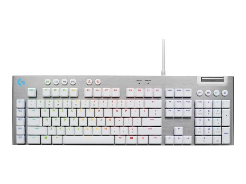 Logitech G815 - Gaming Wired Keyboard, Logitech GL Tactile Switches, RGB Backlit, White / Silver Color - Featured Image