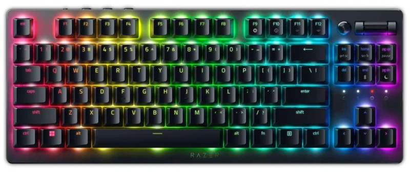 Razer DeathStalker V2 Pro - Gaming Wireless Keyboard, Razer Red Low-Profile Optical Linear Switches, RGB Backlit, Tenkeyless, Black Color - Featured Image