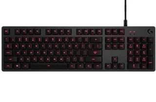 Logitech G413 Carbon - Gaming Wired Keyboard, Romer-G Tactile Switches, Red Backlit, Black Color