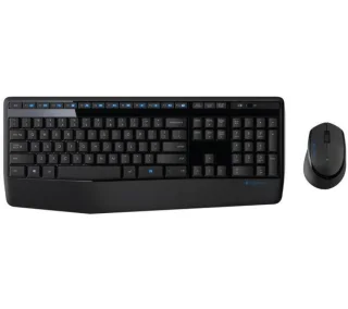 Logitech MK345 - Standard Wireless Keyboard, Black / Blue Color