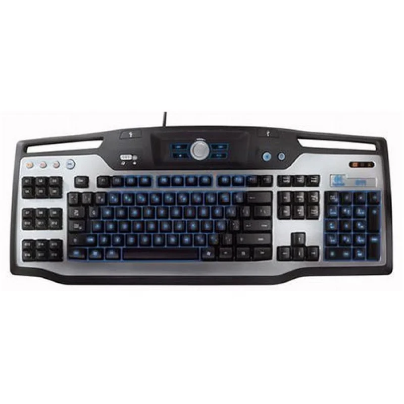 Logitech G11 - Standard Wired Keyboard, Blue Backlit, Black / Silver Color - Featured Image