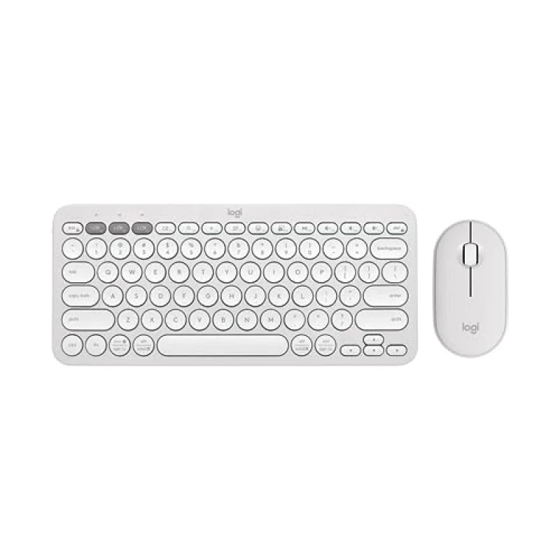 Logitech Pebble 2 - Standard Wired, Wireless, Bluetooth Wireless Keyboard, Tenkeyless, White Color - Featured Image