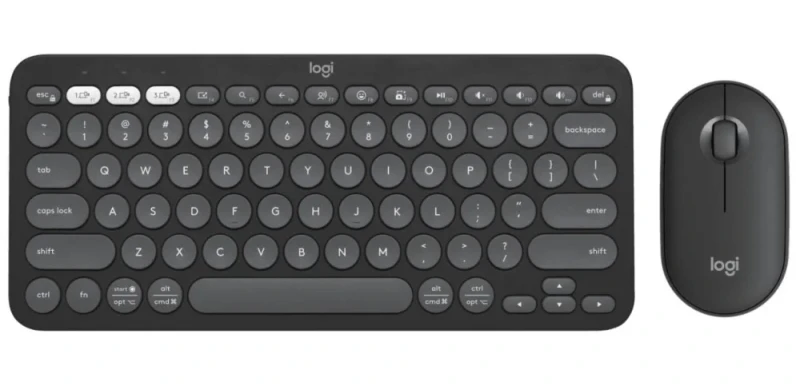 Logitech Pebble 2 - Standard Wired, Wireless, Bluetooth Wireless Keyboard, Tenkeyless, Black Color - Featured Image