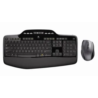 Logitech MK710 - Ergonomic Wireless Keyboard, Black Color