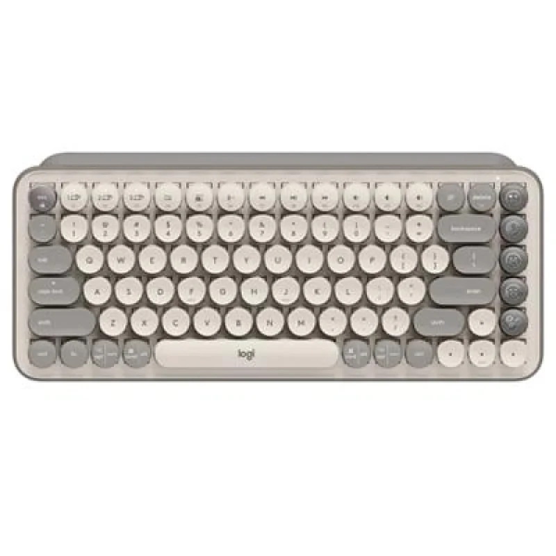 Logitech POP Keys Mist - Mini Wireless, Bluetooth Wireless Keyboard, TTC Brown Switches, Tenkeyless, Gray Color - Featured Image