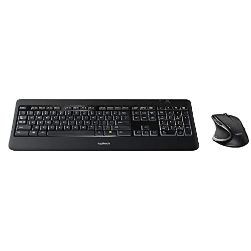 Logitech MX800 - Standard Wireless Keyboard, White Backlit, Black Color - Featured Image