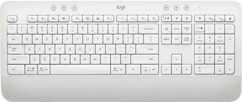 Logitech Signature K650 - Standard Wired, Wireless, Bluetooth Wireless Keyboard, White Color - Featured Image