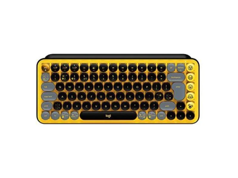 Logitech POP Keys Blast - Mini Wireless, Bluetooth Wireless Keyboard, TTC Brown Switches, Tenkeyless, Yellow / Black Color - Featured Image