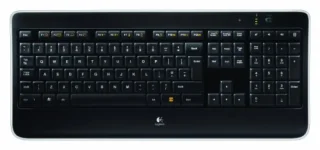 Logitech K800 - Slim Wireless Keyboard, White Backlit, Black Color