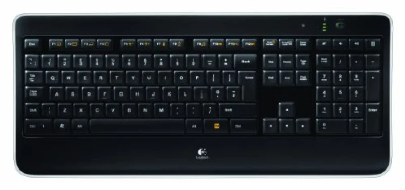 Logitech K800 - Slim Wireless Keyboard, White Backlit, Black Color - Featured Image