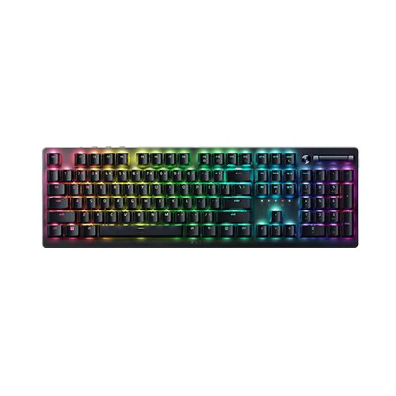 Razer DeathStalker V2 Pro - Gaming Wireless Keyboard, Razer Purple Low-Profile Optical Clicky Switches, RGB Backlit, Black Color - Featured Image