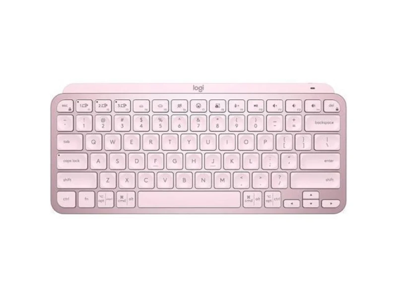 Logitech MX KEYS MINI - Mini Wired, Wireless, Bluetooth Wireless Keyboard, Tenkeyless, Pink Color - Featured Image