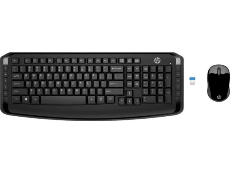 HP 300 - Standard Wired, Wireless Keyboard, Black Color - Featured Image