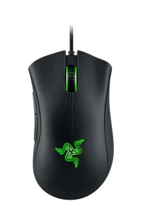 Razer DeathAdder Essential - Wired Optical Mouse, 6400 DPI, Black / Green color