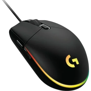 Logitech G203 Lightsync - Wired Optical Mouse, 8000 DPI, Black color