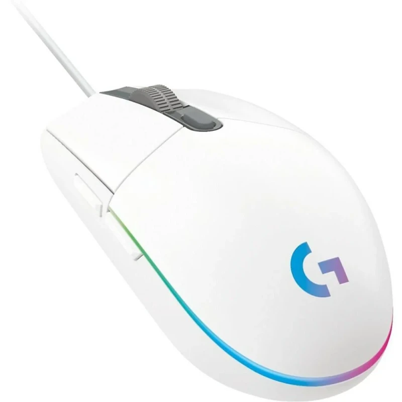 Logitech G203 Lightsync - Wired Optical Mouse, 8000 DPI, White color - Featured Image