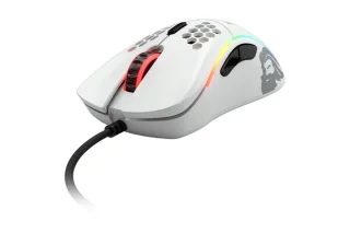 Glorious MODEL D - Wired Optical Mouse, 12000 DPI, White color