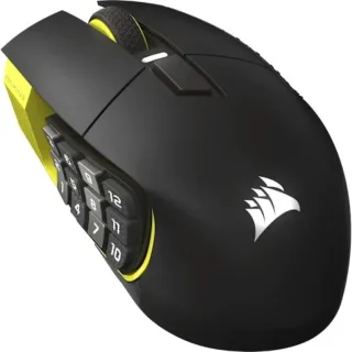 Corsair Scimitar Elite SE - Wireless, Bluetooth Wireless Optical Mouse, 33000 DPI, Black / Yellow color