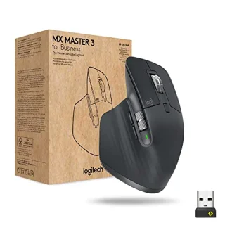 Logitech MX MASTER 3 - Wired, Wireless, Bluetooth Wireless Laser Mouse, 4000 DPI, Black color