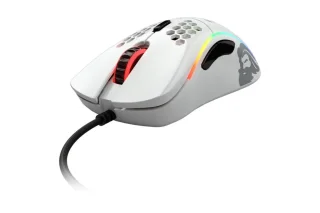 Glorious MODEL D GLOSSY - Wired Optical Mouse, 12000 DPI, White color
