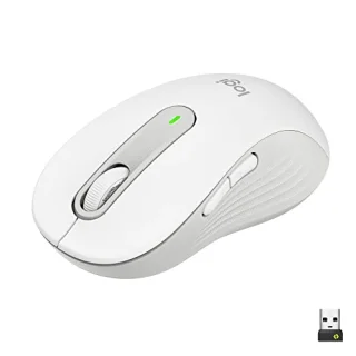 Logitech Signature M650 L - Wired, Wireless, Bluetooth Wireless Optical Mouse, 4000 DPI, White color