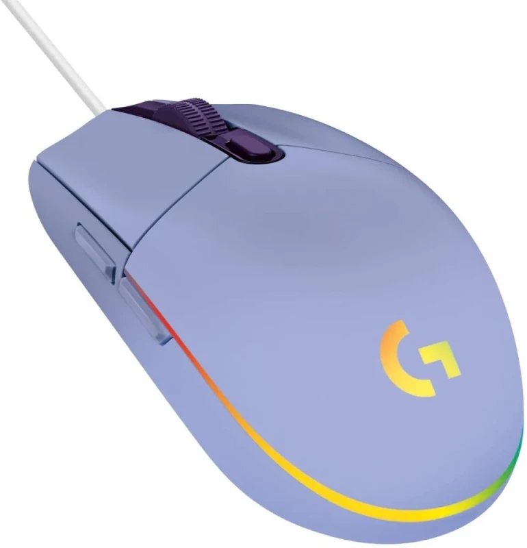 Logitech G203 Lightsync - Wired Optical Mouse, 8000 DPI, Purple color - Featured Image