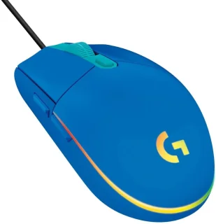 Logitech G203 Lightsync - Wired Optical Mouse, 8000 DPI, Blue color