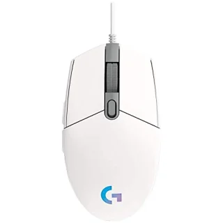 Logitech G203 PRODIGY - Wired Optical Mouse, 6000 DPI, White color