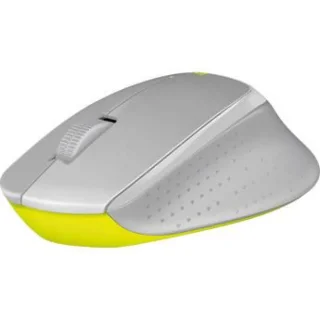 Logitech M330 SILENT PLUS - Wireless Optical Mouse, 1000 DPI, Gray / Yellow color