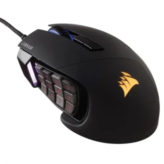 Corsair SCIMITAR PRO RGB - Wired Optical Mouse, 16000 DPI, Black / Gray color