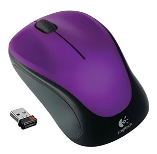 Logitech M317 - Wired, Wireless Optical Mouse, Purple / Black color