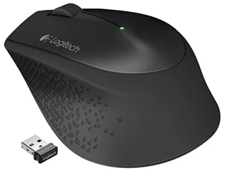 Logitech M320 - Wireless Optical Mouse, 1000 DPI, Black color