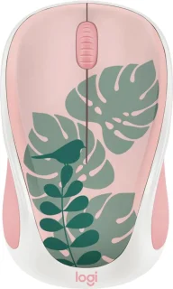 Logitech M317 Chirpy Bird - Wired Optical Mouse, 1000 DPI, Pink / Green color