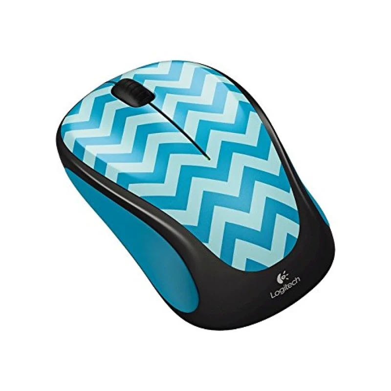 Logitech M325c Teal Zigzag - Wireless Optical Mouse, Blue / White color - Featured Image