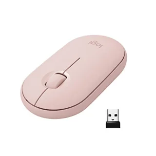 Logitech PEBBLE M350 - Bluetooth Wireless Optical Mouse, 1000 DPI, Pink color