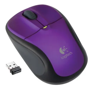Logitech M305 - Wireless Optical Mouse, 1000 DPI, Black / Purple color