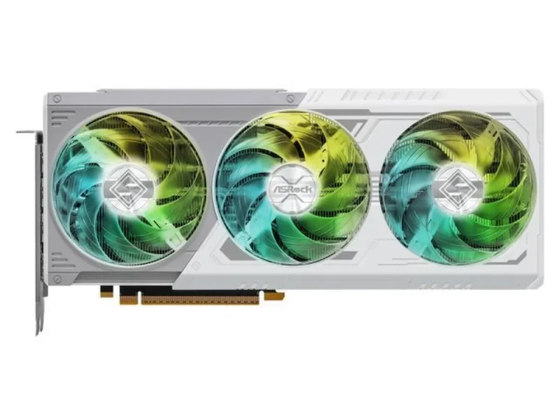 ASRock Intel Arc B580 Steel Legend OC 12GB White/Gray Graphics Card – Intel Arc B580 GPU, 12 GB GDDR6 192-bit, Up to 2800 MHz Boost, PCIe 4.0 x8, Triple-Fan Active Cooling, Polychrome SYNC RGB, 3x DisplayPort 2.1 + HDMI 2.1a, 2x 8-pin Power, 298 mm Length, Full-Height 2.6-Slot Design - Featured Image