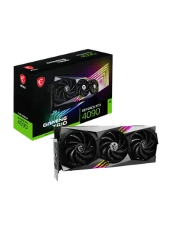 MSI GAMING TRIO GeForce RTX 4090 24GB Black 337 mm Graphics Card – NVIDIA GeForce RTX 4090 GPU with 16,384 CUDA Cores, 24 GB GDDR6X 384-bit, PCIe 4.0 x16, TRI FROZR 3 Triple-Fan Cooling, Boost ~2520 MHz, 3x DisplayPort 1.4a & HDMI 2.1a, 450 W TDP, Black Triple-Slot High-Performance Gaming & Creative GPU