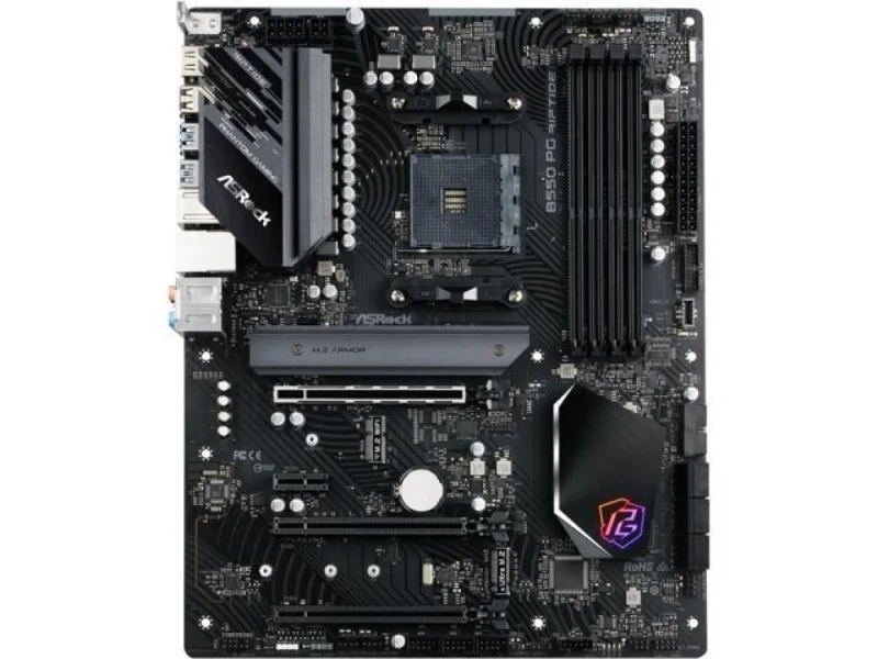 ASRock B550 PG Riptide AMD B550 ATX Motherboard Socket AM4 DDR4 Dual-Channel 128 GB PCIe 4.0/3.0 M.2 SATA3 6-Port Killer E3100G 2.5 Gb LAN Realtek ALC897 HD Audio UEFI BIOS HDMI Gaming Board - Featured Image