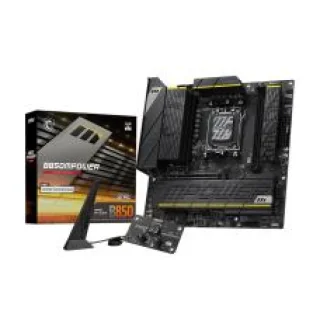 MSI B850MPOWER AMD B850 mATX AM5 Motherboard – Dual DDR5 128GB (OC 10 200 MT/s) Support, PCIe 5.0 x16 & PCIe 4.0 x4, 4x M.2 Slots, Wi-Fi 7 & 5 GbE LAN, Realtek ALC4080 Audio, 20 Gbps USB-C, OC Engine, Extended Heatsink & Frozr Shield Overclocking-Focused Gaming Board