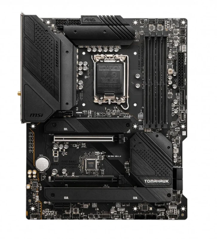 MSI MAG B660 TOMAHAWK WIFI DDR4 Intel B660 ATX Motherboard LGA1700 DDR4-4800+ (OC) Dual-Channel 128 GB, 3x M.2 PCIe 4.0/SATA, PCIe 4.0 x16, Intel Wi-Fi 6 & 2.5 Gb LAN, Realtek ALC1220P Audio, USB-C 3.2 Gen2x2 Gaming Board - Featured Image