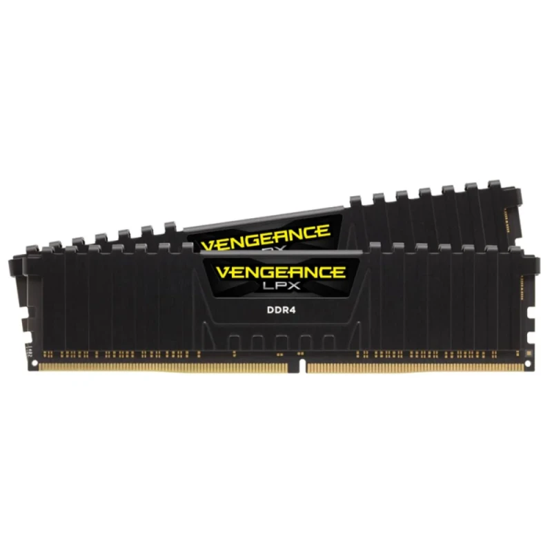 Corsair Vengeance LPX 64 GB - 2 x 32GB, DDR4 288-pin DIMM, 3200MT/s, CL16, Black / Yellow color - Featured Image