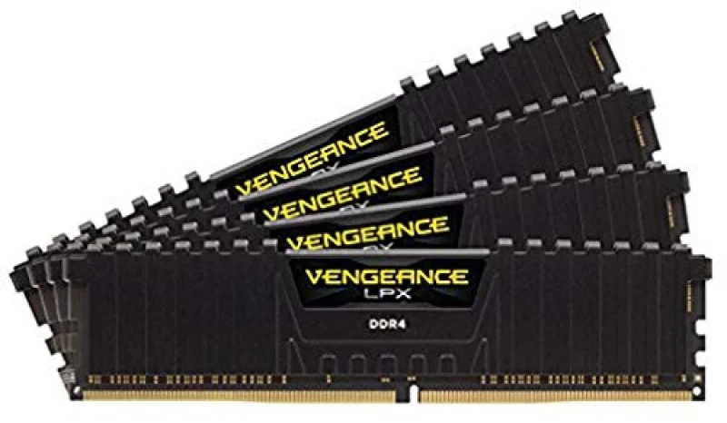 Corsair Vengeance LPX 32 GB - 4 x 8GB, DDR4 288-pin DIMM, 3200MT/s, CL16, Black / Yellow color - Featured Image